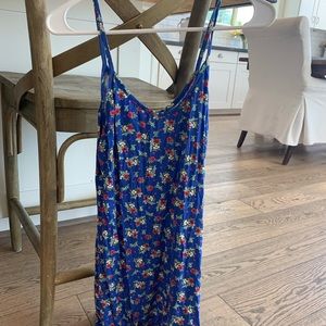 Blue Floral Pink Blush Dress